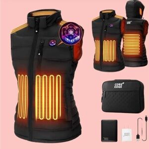 Heated Black Vest for Men